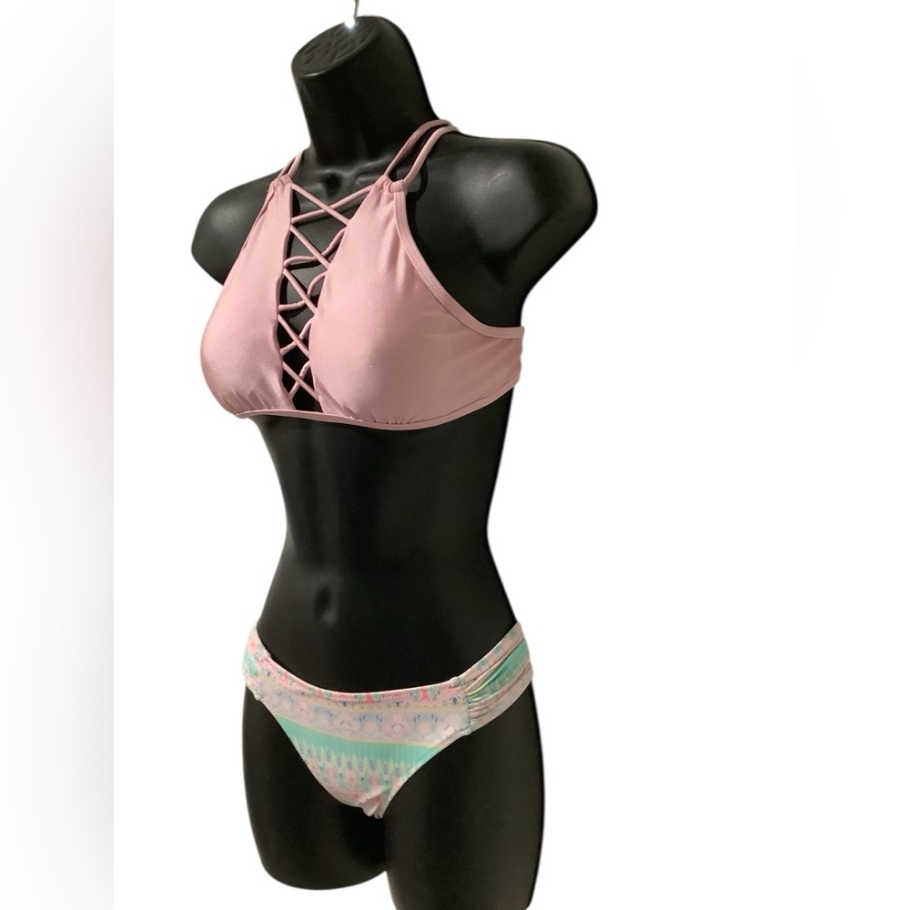 Victoria's Secret & damsel Zumiez Multicolored Bikini WORN ONCE